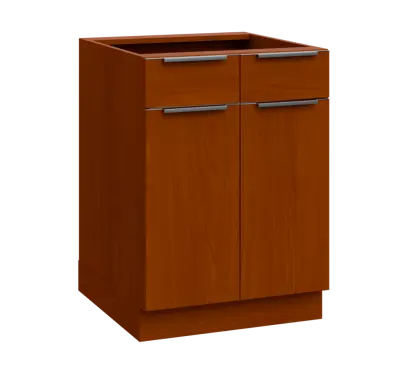 SIS - 6DZ2 spodní skříňka, 2-dveřová, 2-zásuvková, 870x600x600, třešeň šumavská